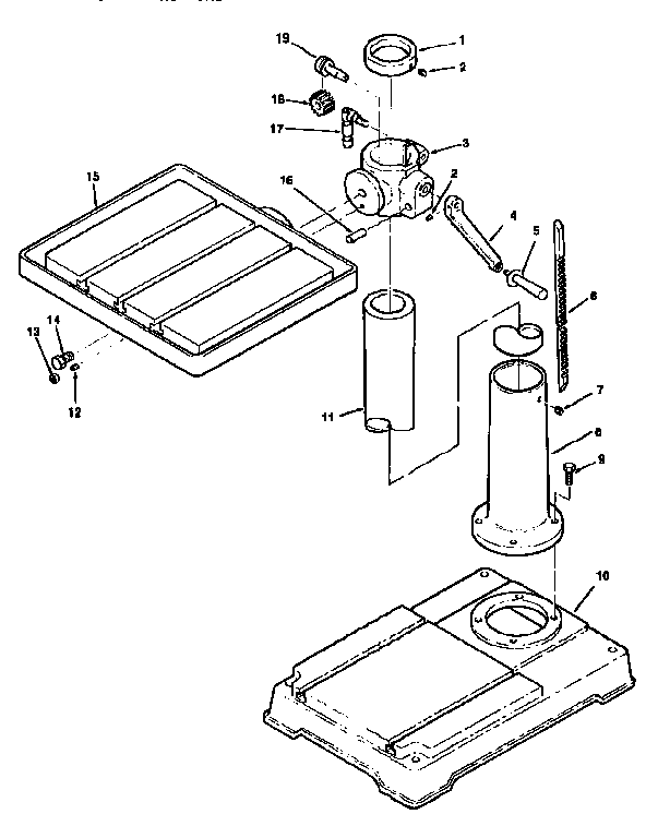 Craftsman 113213212 table assembly diagram
