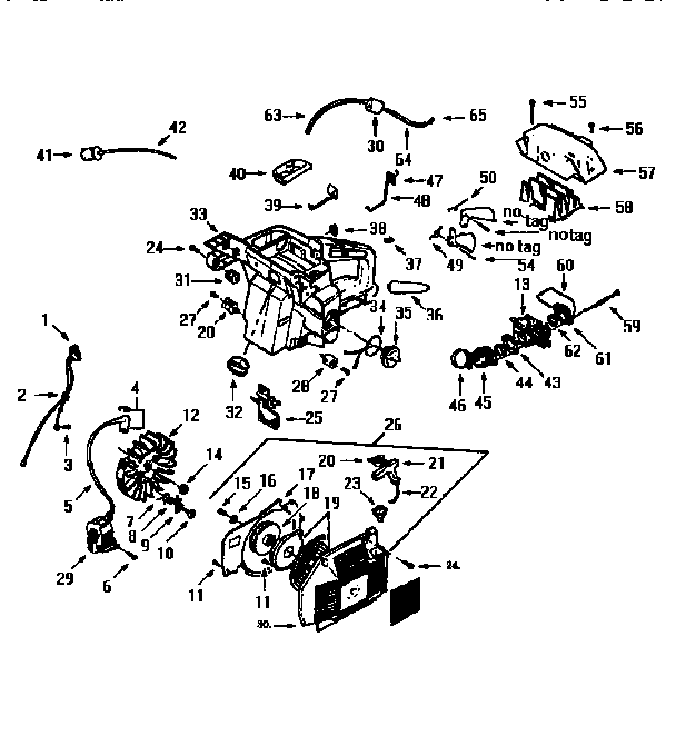 Poulan 415 tank assy diagram