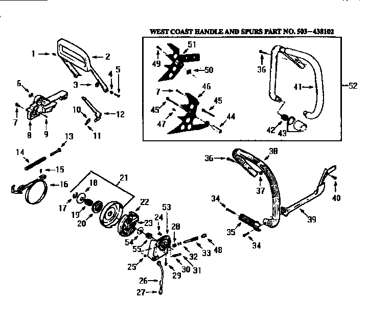 Poulan 415 handle diagram
