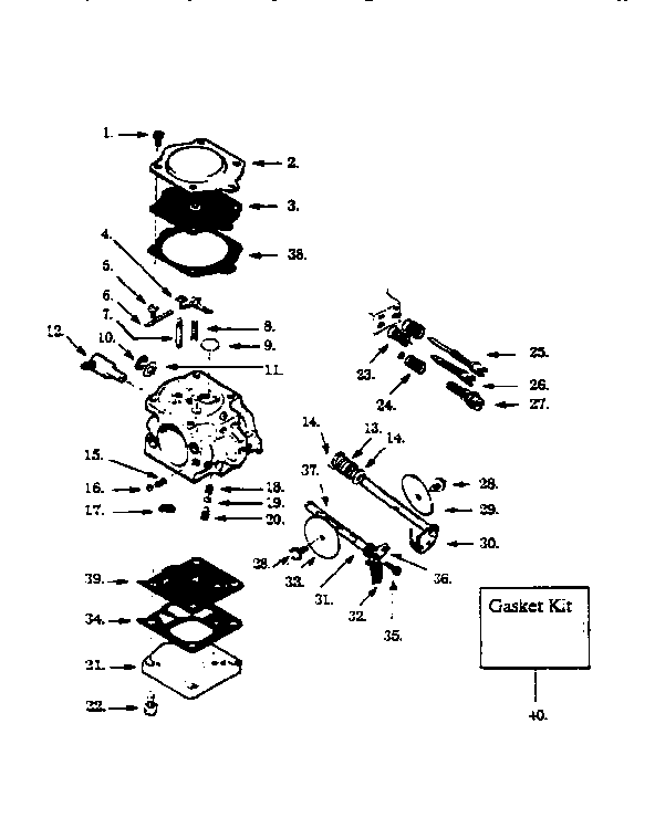 Poulan 415 carburetor assy diagram