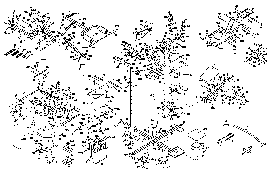 Weider WG89250 main assembly diagram
