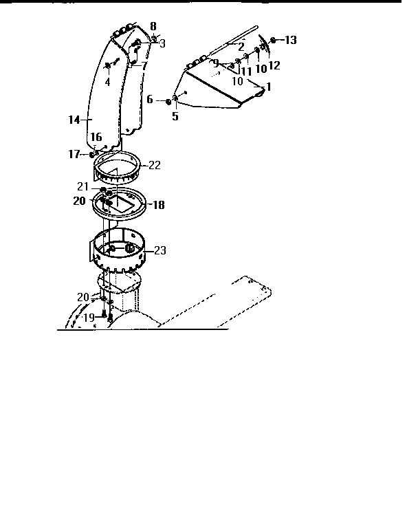 Craftsman 536886622 discharge chute diagram