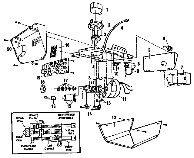 Craftsman 13953824SRT opener assembly diagram