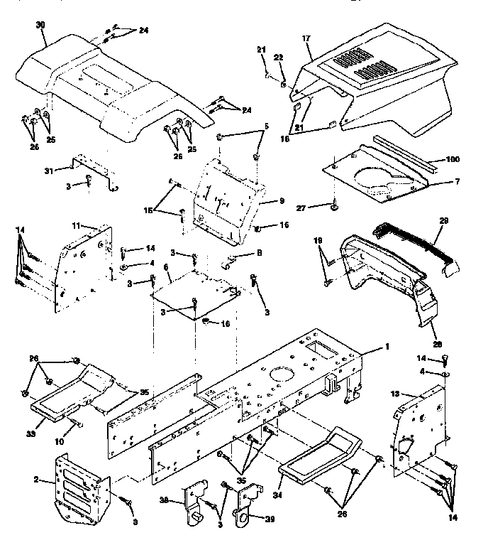 Craftsman 917252501 chassis and enclosures diagram