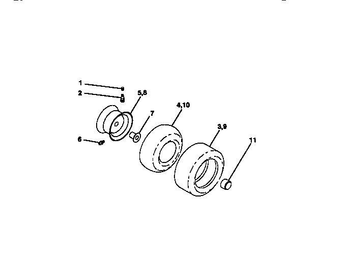 Craftsman 917252501 wheels and tires diagram