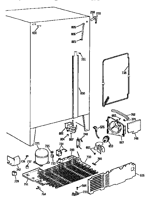 GE TFX24PRXAWW unit assembly diagram
