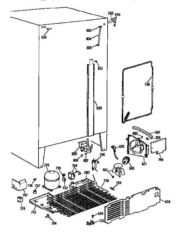 GE TFX24PRXAAA unit assembly diagram