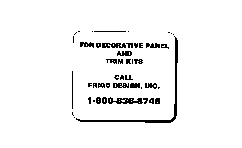 GE TFX27PFXAAA decorative door panels-customer contact parts direct diagram