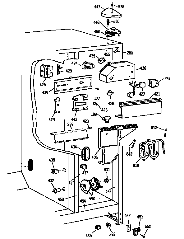 GE TFX27PFXABB fresh food section diagram