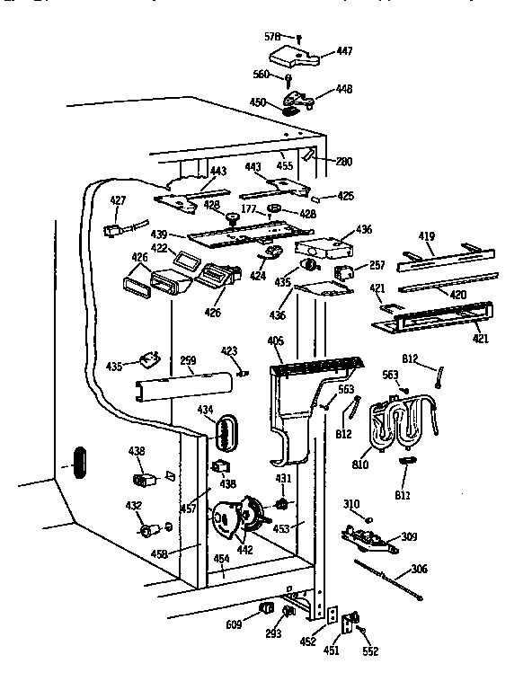 GE TPX21PRXAWW fresh food section diagram