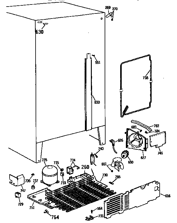 GE TFX20JAXAAA electrical section diagram