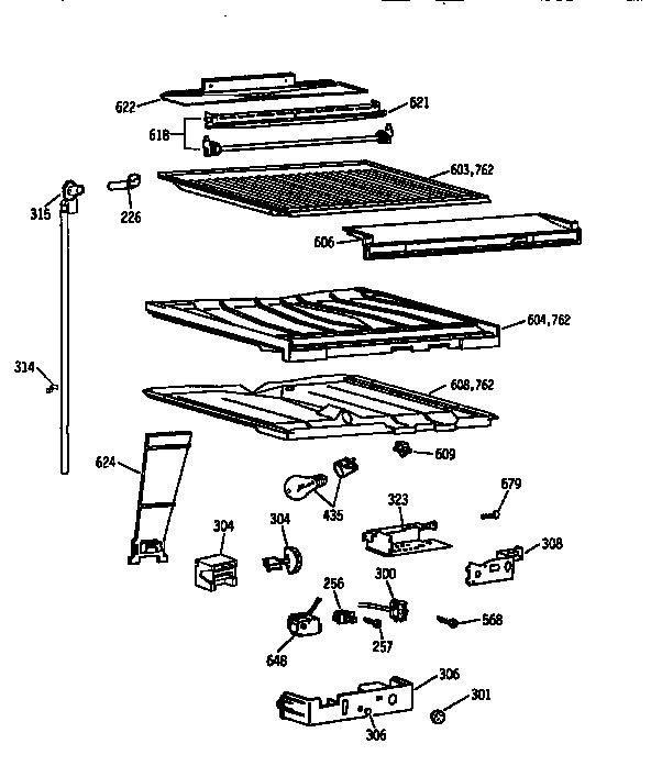GE TBX21JATMRAD separator diagram