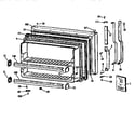 GE TBX18JATJRAD freezer door diagram