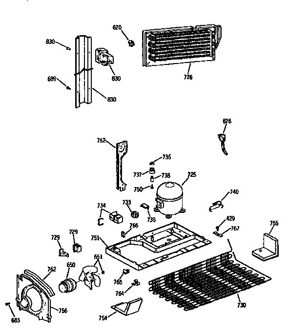 GE TBX18JATJRWH unit diagram