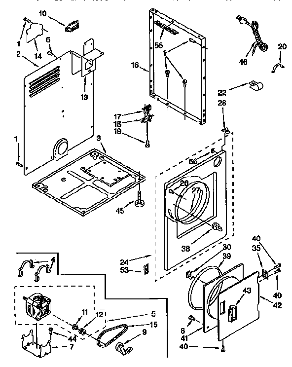 Kenmore 11098518200 cabinet diagram
