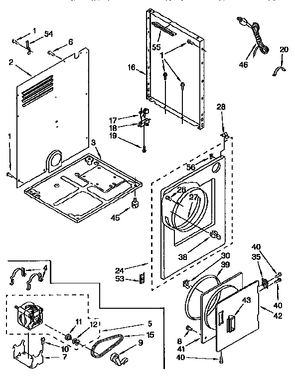 Kenmore 11098572400 cabinet diagram