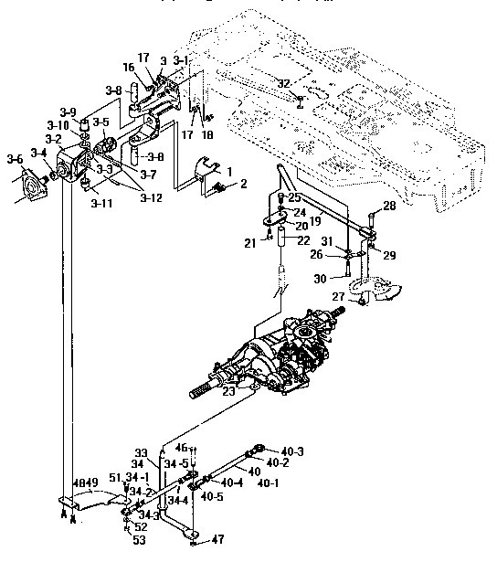 Craftsman 536252570 rear steering assembly diagram