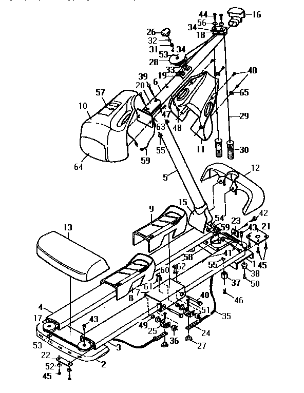 Gold's Gym E382A main assembly diagram
