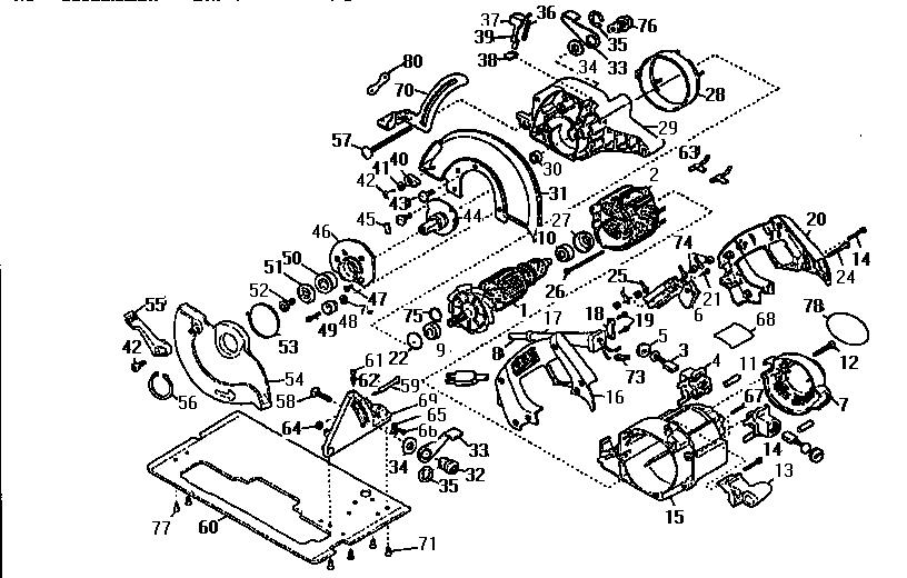DeWalt D360-04 circular saw diagram