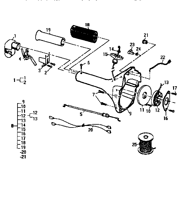 McCulloch MAC284S 12-400128-77 starter housing assembly diagram
