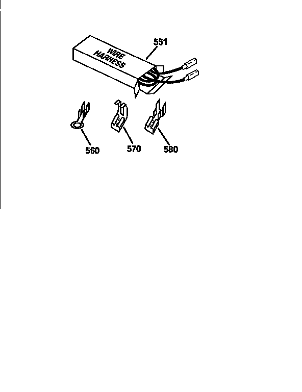Kenmore 91193458590 wire harness and components diagram