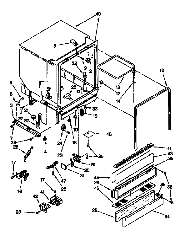 Kenmore 6651674992 tub assembly parts diagram