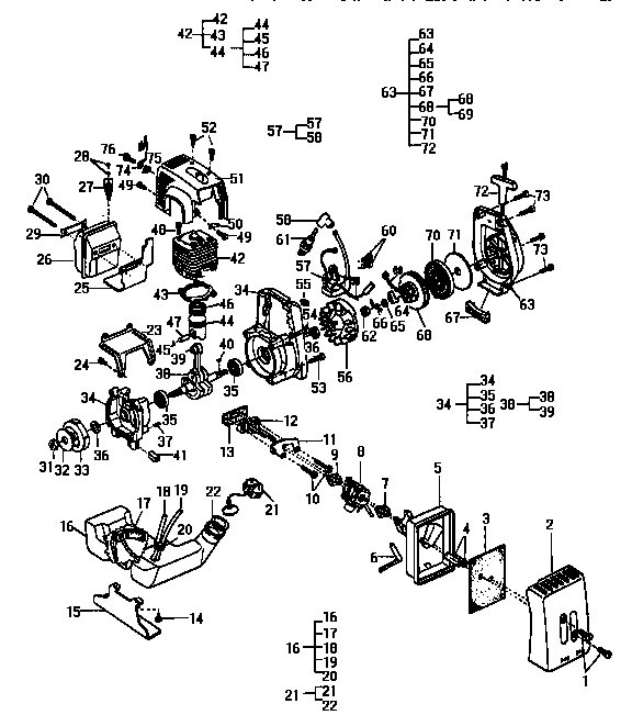 McCulloch TITAN 3900 11-400070-01 engine assembly diagram