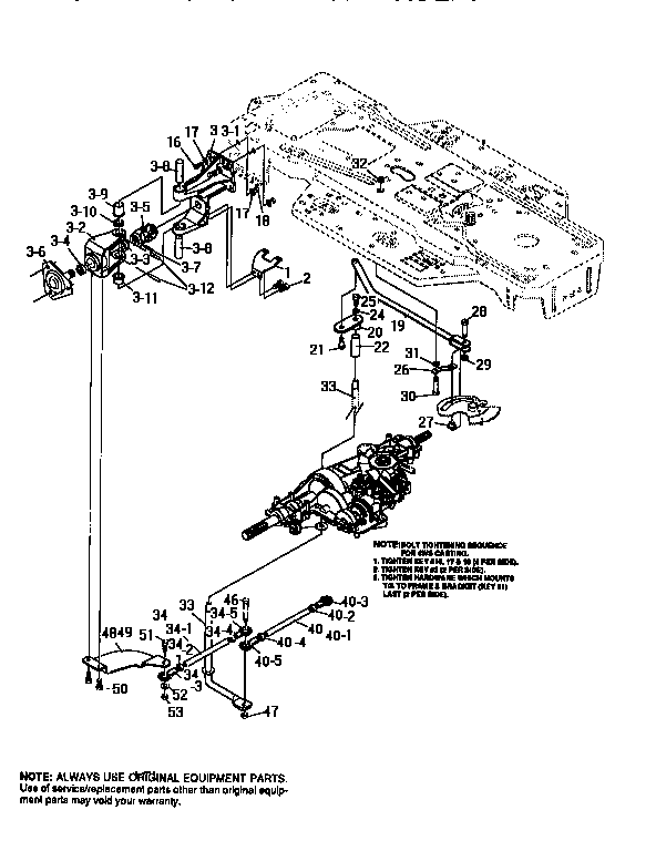 Craftsman 536252571 rear steering assembly diagram