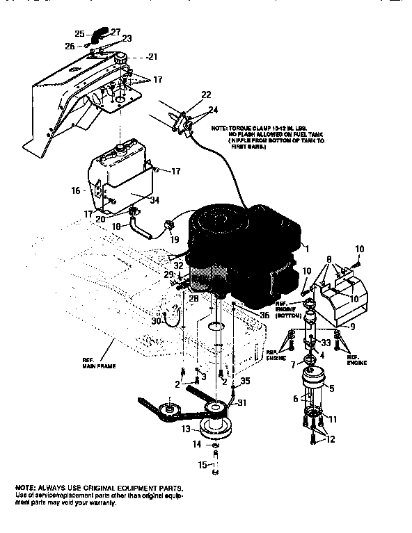 Craftsman 536252571 engine and control assembly diagram
