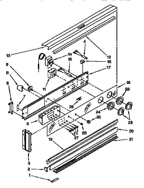 Kenmore 6644098997 control panel diagram