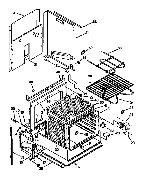 Kenmore 6654428998 lower oven diagram