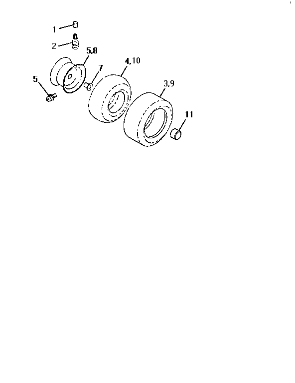 Craftsman 917254861 wheels and tires diagram