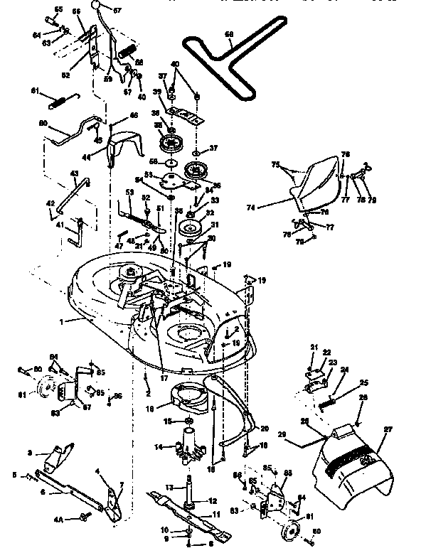 Craftsman 917254861 42" mower deck diagram