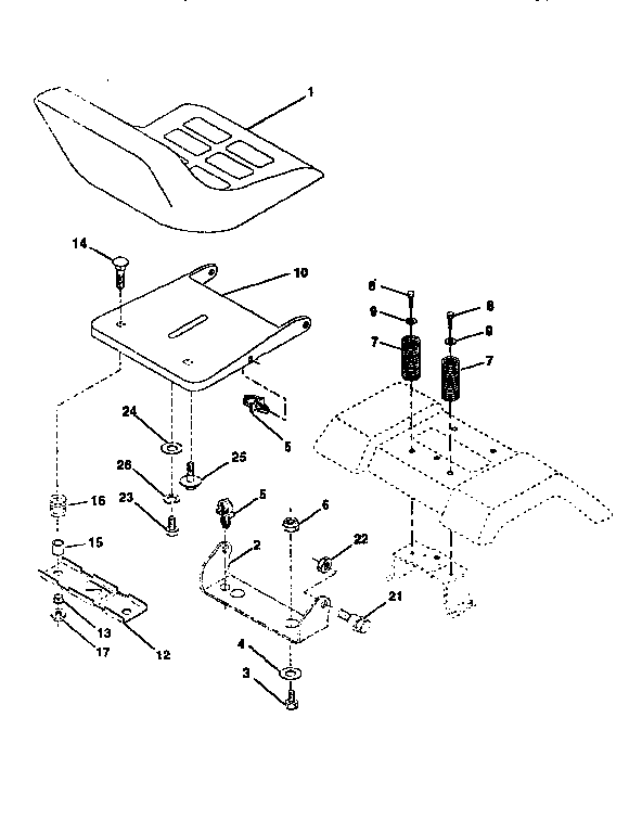 Craftsman 917255441 seat assembly diagram