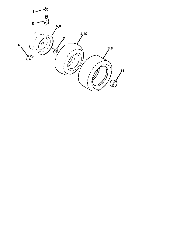 Craftsman 917255441 wheels and tires diagram