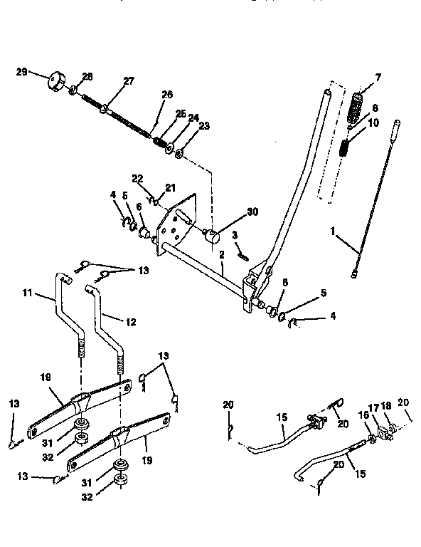 Craftsman 917255441 mower lift diagram