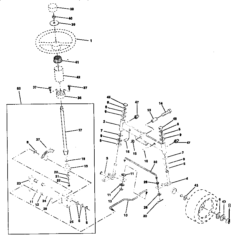 Craftsman 917252511 steeting assembly diagram