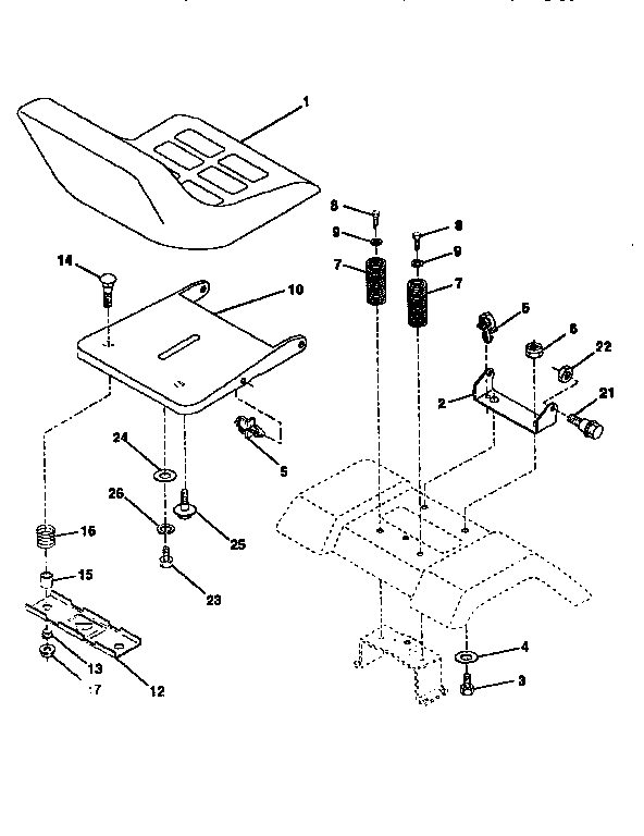 Craftsman 917252511 seat assembly diagram