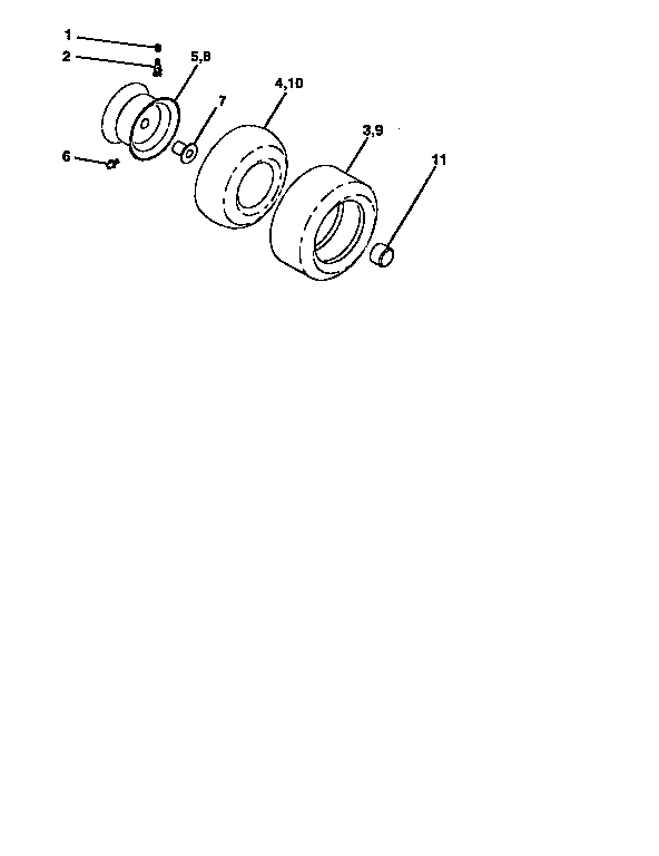 Craftsman 917252511 wheels and tires diagram
