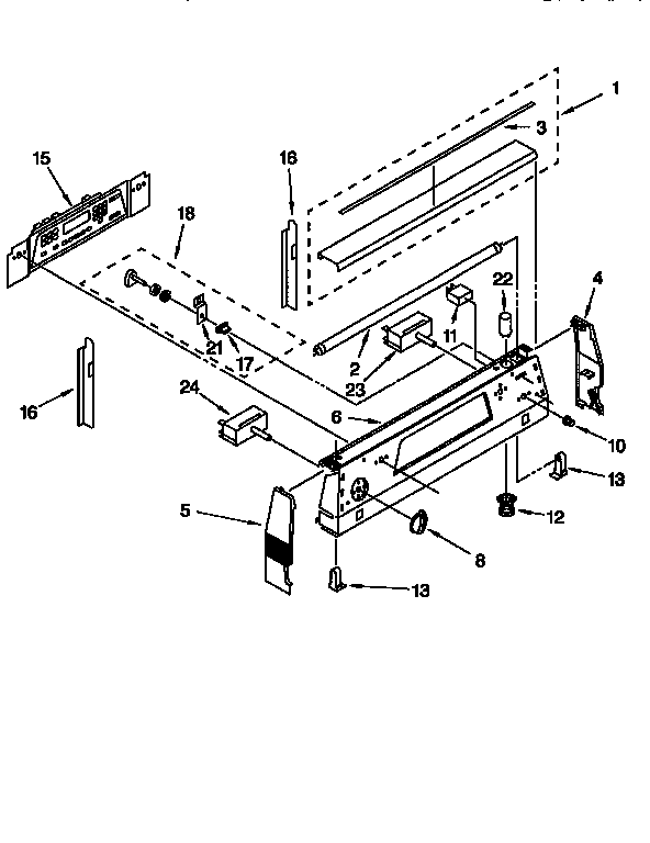 KitchenAid KERC507YWH2 control panel diagram