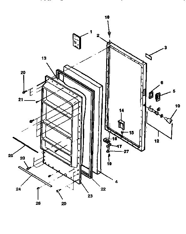Kenmore 2539239184 door diagram