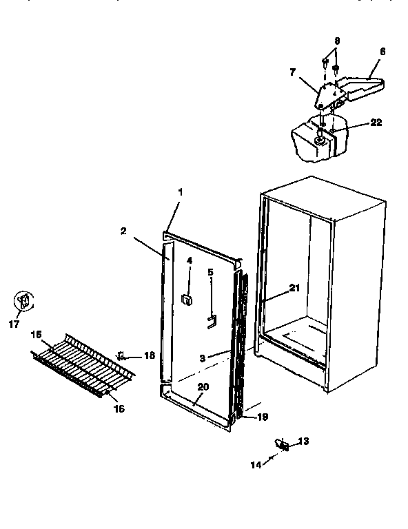 Kenmore 2539239184 cabinet diagram