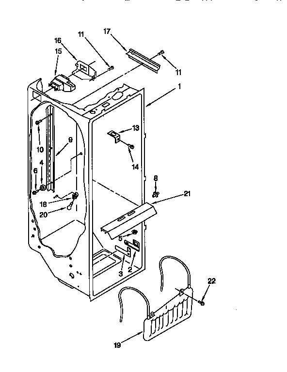 Kenmore 1069555751 refrigerator liner diagram