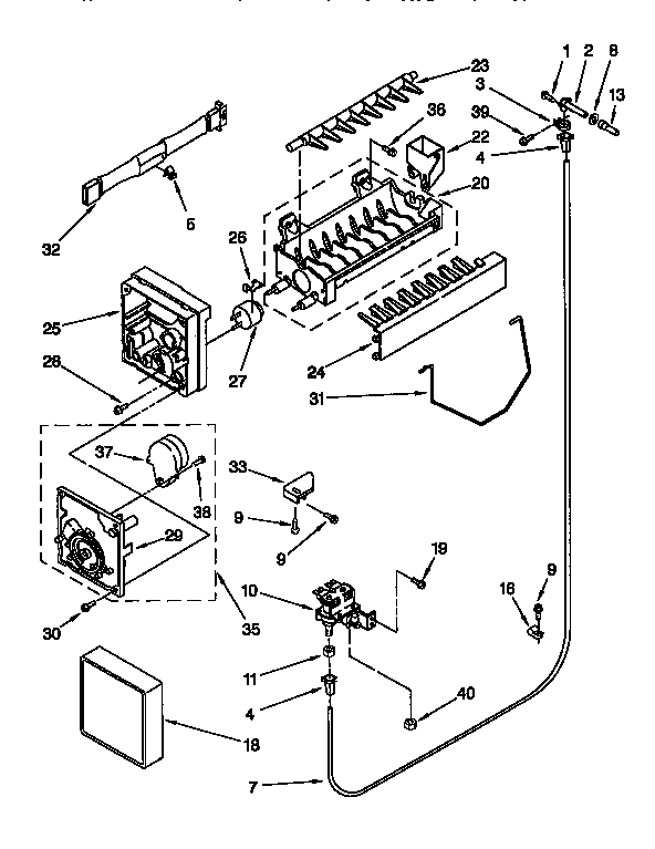 Kenmore 1069555751 icemaker diagram