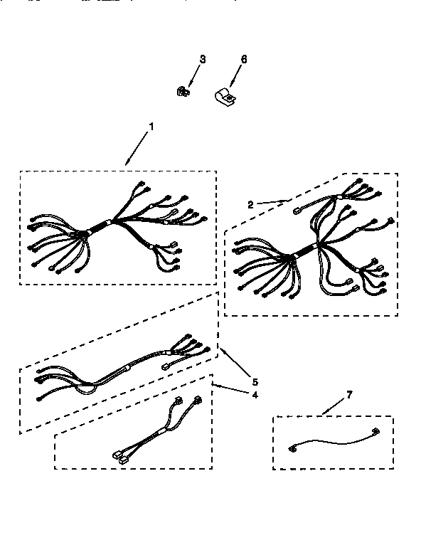 Whirlpool RF366BXDN0 wiring harness diagram