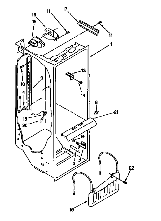 Kenmore 1069557581 refrigerator liner diagram