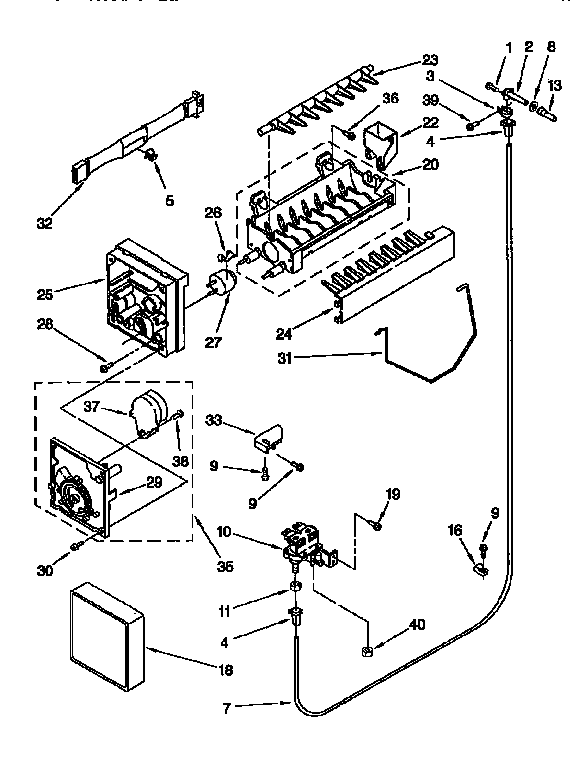 Kenmore 1069557581 icemaker diagram