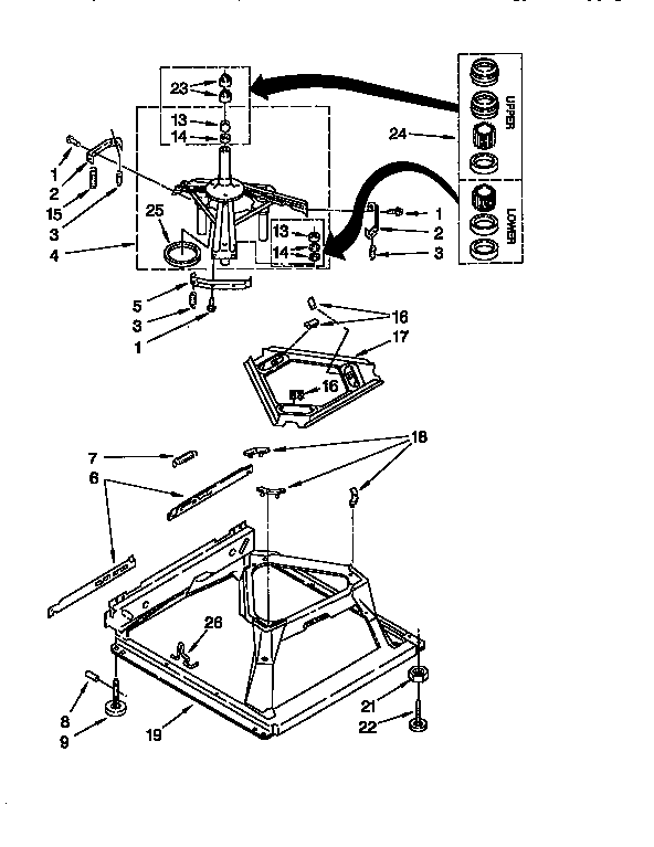 Kenmore 11082407840 machine base diagram