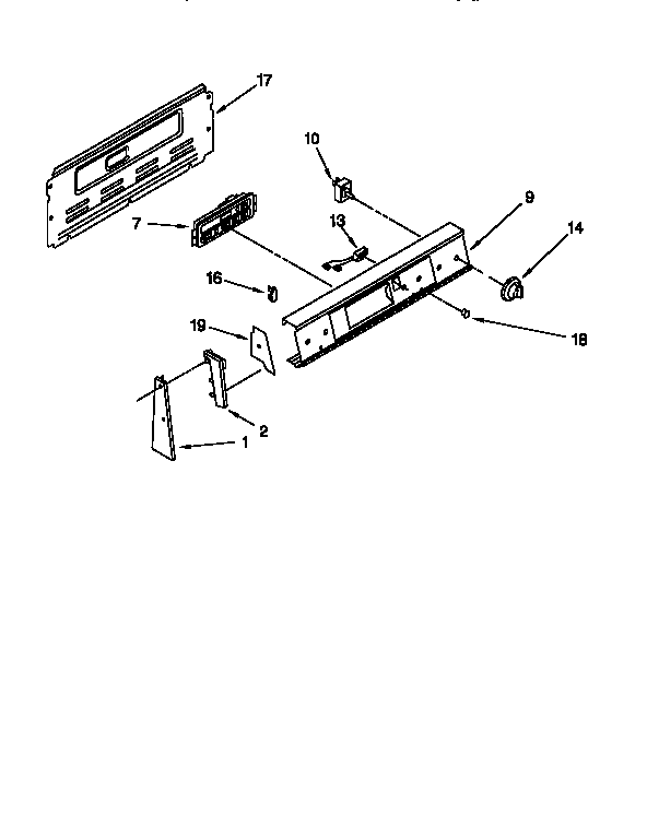 Whirlpool RF385PXDQ0 control panel diagram