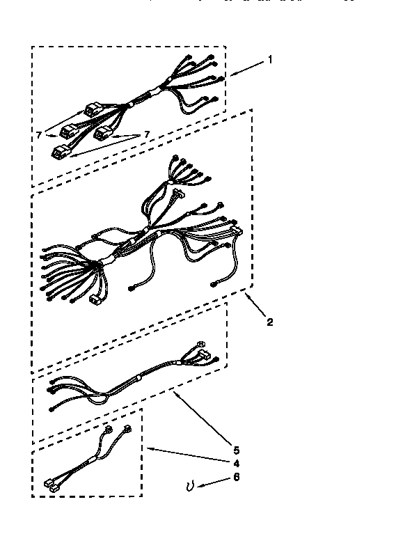 Whirlpool RF385PXDQ0 wiring harness diagram